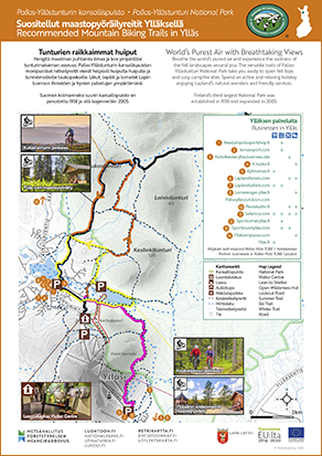 Pallas-Yllästunturin kansallispuisto - Suositellut maastopyöräilyreitit  Ylläksellä / Pallas-Yllästunturi National Park - Recommended Mountain  Biking Trails in Ylläs 
